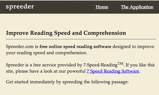 spreeder speed reading